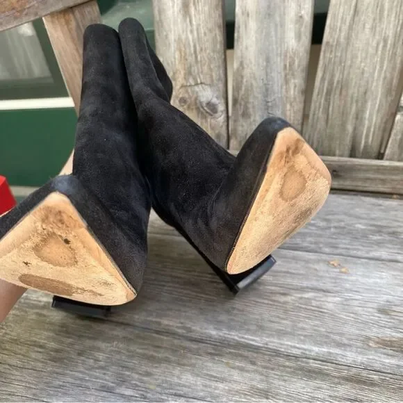 GIANVITO ROSSI Piper 85 Suede Black size 36